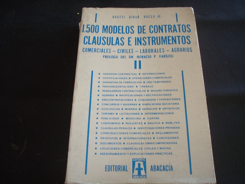 Libro 1500 Modelos De Contratos Clusulas E Instrumentos