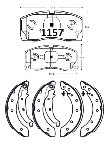 Pastillas Freno Mas Balatas Gtx Para Lifan 320 2009 2014 Kit