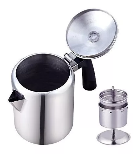 Cook N Home Tetera de acero inoxidable de 8 tazas para café y té