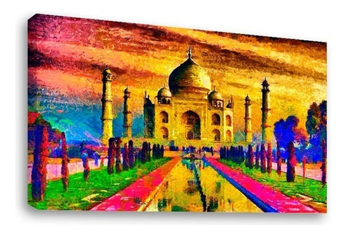 Cuadros Canvas Abstractos Tipo Oleo En Canvas Artistíco Color Taj-mahal-pintura-1
