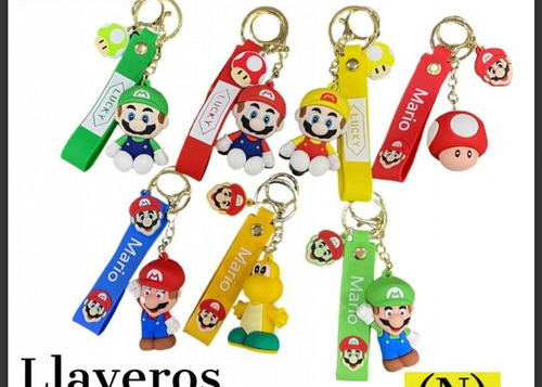 Llaveros Mario Bros Luigi Princesa 