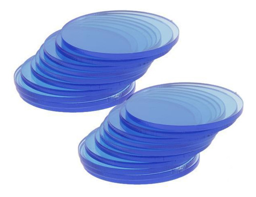 6 Base En Miniatura Circular Azul Claro De 40 De Juegos Rpg