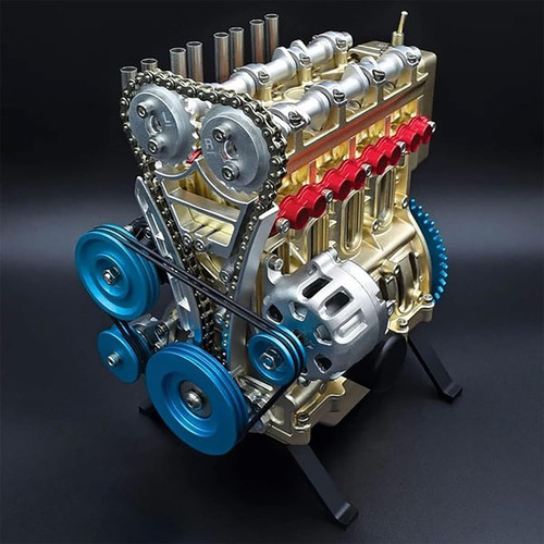 Ic Modelo De Motor Automóvil Totalmente Metálico 8 Cilindros