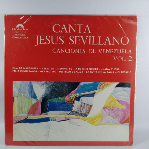 Lp Jesus Sevillano Canciones De Venezuela Vol 2  S C