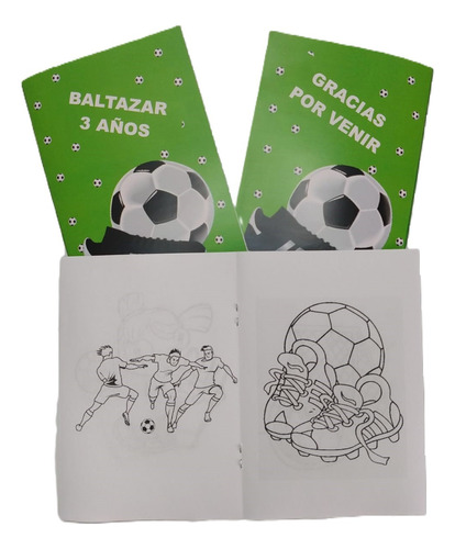 Souvenir Libritos Para Colorear Personalizados X 15 Fútbol