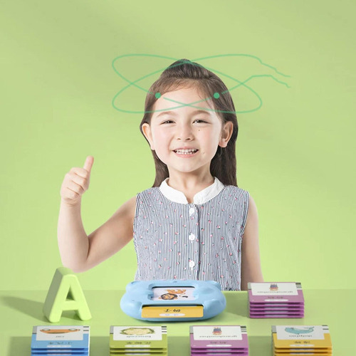 Máquina De Aprendizaje Para Niños De Azul Con 112 Cartas