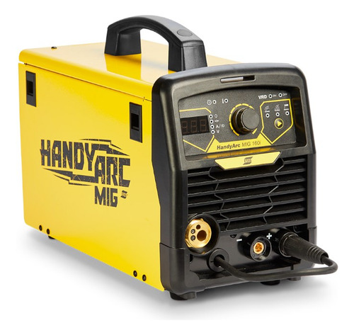 Máquina Solda Inversora 160a C/ Tocha Handyarc Mig 160i Esab Cor Amarelo 220V