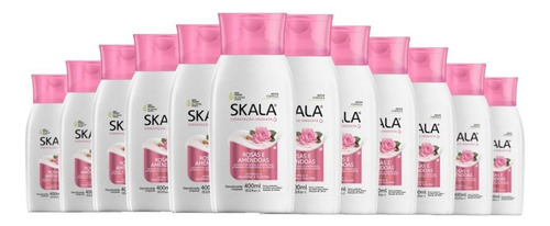  Kit 12 Loção Hidratante Creme Corporal Rosas Amêndoas Skala