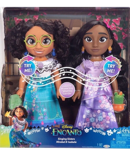 Irmãs cantoras do Disney Encanto, Mirabel e Isabel, cantam em inglês