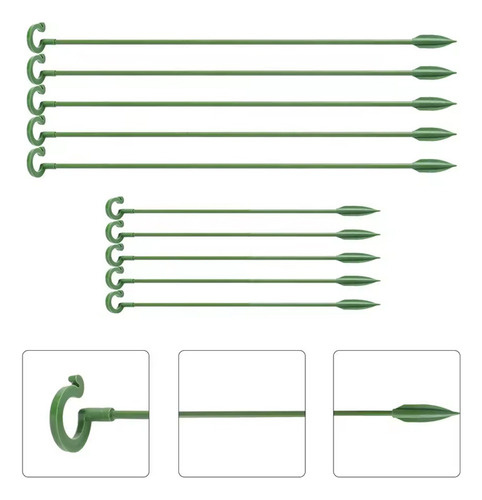 10 Peças Para Tutoria De Orquídeas, Suporte De Caule, Anéis