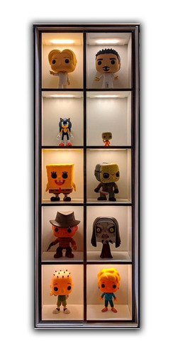 Estante Expositor 10 Nichos 2x5 Funko Pop Ilumin Dupla Easy