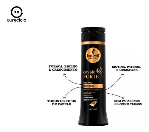 Haskell Tratamento Para Crescer Cabelo 6 Produtos 300ml