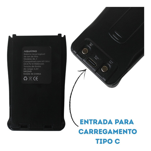 Kit 8 Rádio Comunicador Aquário Walk Talk Ht-50u 16 Canais