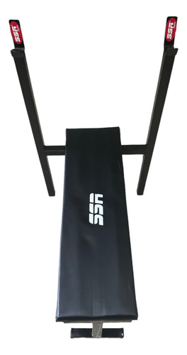 Banco Plano Con Soporte Para Barra Pesas Ejercicio Ssr Sport