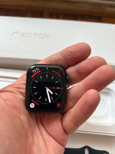 Reloj Smartwatch Apple Watch Series 7 45mm Negro Funciona Negro Liso Negro Negro (Usado)