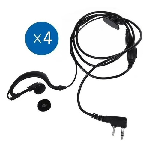 Pack De 4 Manos Libre Para Radios Kenwood, Baofeng, Etc