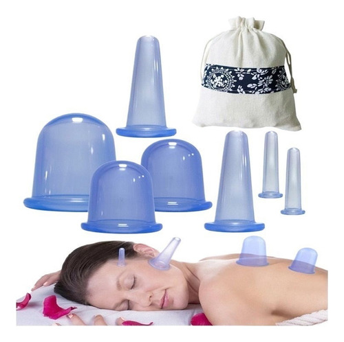 Copa De Masaje Facial De Silicona, Ventosas De Celulitis, 7