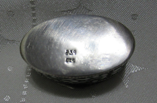 Bello Alhajero Cajita Pastillero Plata 925 Esmalte Cloisonne (Usado)
