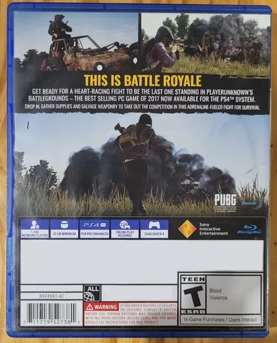 Playerunknown's Battlegrounds Pubg Ps4 (Usado)