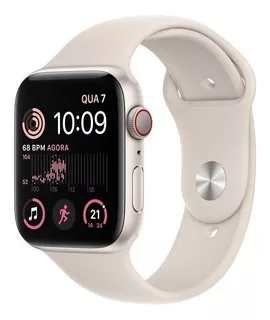 Apple Watch Se Gps + Cellular - Caixa Estelar 44