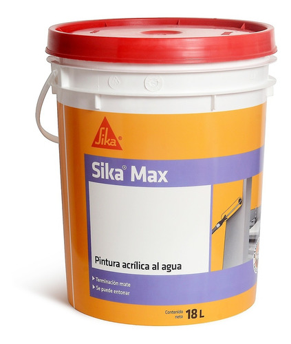 Pintura Latex Para Interiores Sika Max Blanco 18 Kg