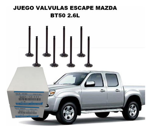 Juego Valvulas Escape Mazda Bt50 2.6l