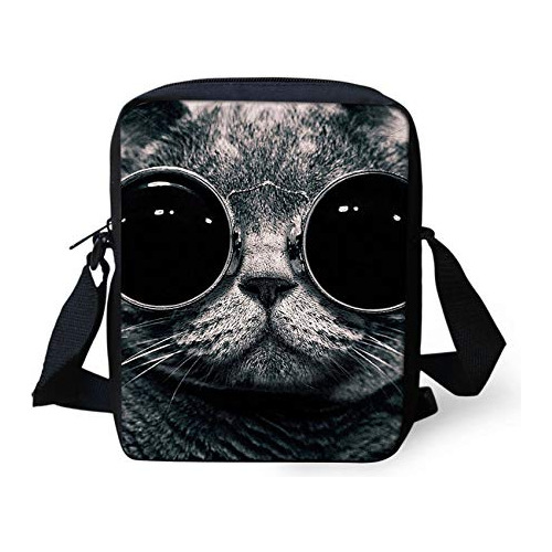 Hugs Idea Cat Face Design Small Messenger Bag Hombro Bolsos