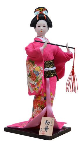Estatua Tradicional Asiática Kabuki Figura Ornamento 30 Cm