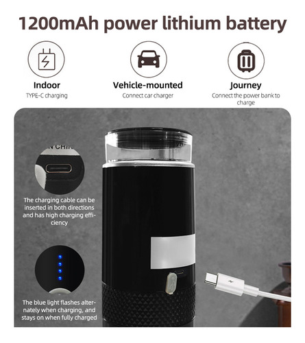 Máquina De Café Espresso Eléctrica Portátil De 6 Onzas - Aut