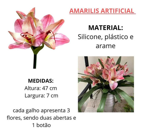 4 Flores Artificiais Em Silicone Parecida Com A Flor Natural | MercadoLivre