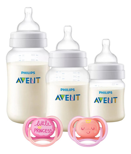 Set Avent 3 Mamaderas Más 2 Chupetes 6-18m 