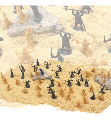 2 Juegos De Figuras De Plástico De Soldado Antiguo, Figura