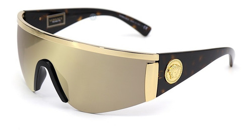 Lentes Versace Ve2197 10005a Light Brown Mirror Gold Mascara