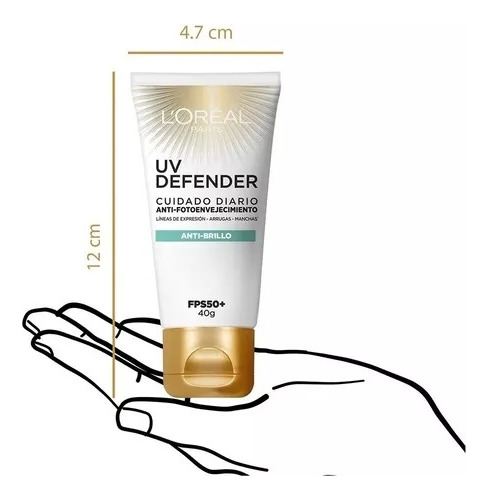Crema Facial Uv Defender Toque Seco 40g