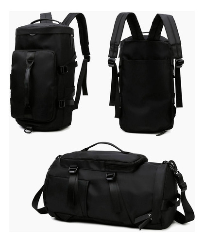 Mochila De Viaje Deportiva Bolso - 30 Litros Mod30 Impacto Color Negro Lisa