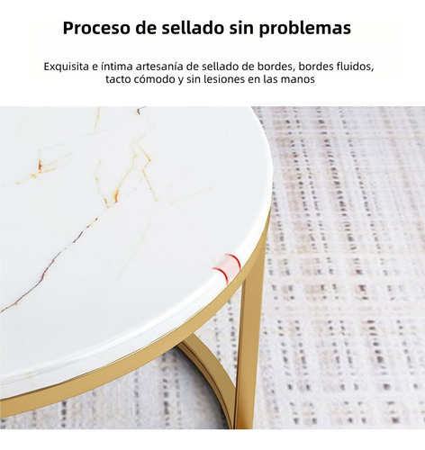 Mesa De Centro Comedor Minimalista Moderna Set De 2 Pcs Blanco