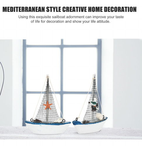 4 Piezas De Decoración De Maquetas De Velero Pequeñas, Decor
