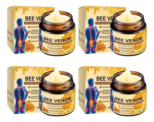 4 Peças De Creme Para Juntas Com Veneno De Abelha, Creme Cor