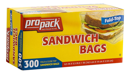 Bolsas Desechables Propack, Sándwich En Plástico Duradero