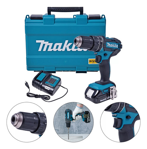 Destornillador/taladro de 18 V con batería - DHP482y002 Makita