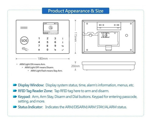 Kit Alarma Domiciliaria Inalambrica Casa Wifi Gsm Tuya