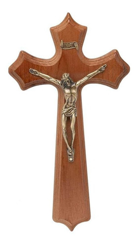 Crucifixo De Parede Tradicional Moldado 25cm