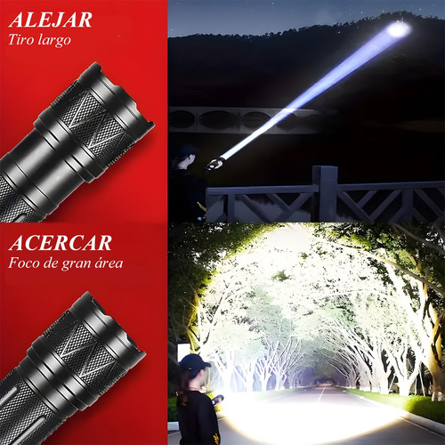 Linterna Led Recargable Usb, 5 Modos, Ipx4,lámpara Táctica
