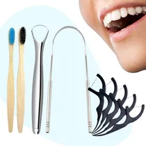 Comprar Set Higiene Bucal Cepillo Bambu Hilo Dental Limpia Lenguas F
