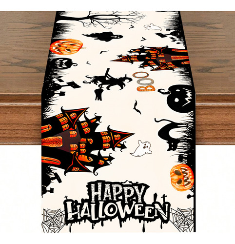Tapete De Mesa De Halloween, Feliz Fiesta De Halloween