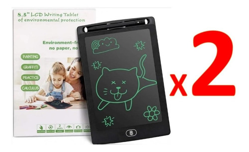 Pack 2 Pizarra De Dibujo Lcd 8,5  Electrónico Con Lápiz