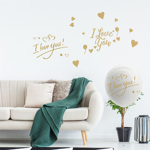 Pegatinas Para Bodas Y Parejas En Forma De Globo, 6 Unidades
