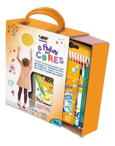 Set Bic Evolution 36 Lapices 12 Marcadores 12 Crayones