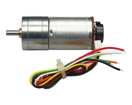 Motor Reductor 25d 12v 620rpm Eje4mm Encoder Jga25-370 Robot