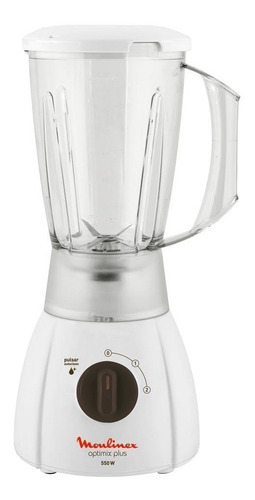 Imagen 1 de 6 de Licuadora Moulinex Optimix Plus LM2701 2 L blanca con jarra de plástico 220V